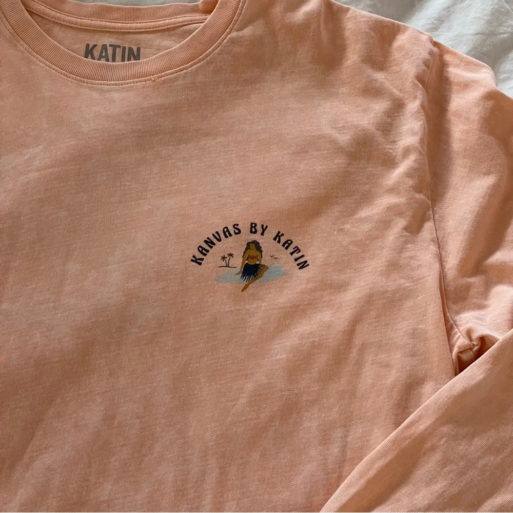 Kanvas By Katin Cherry Blossom Mineral Long Sleeve T-Shirt Size XL Hula Girl - Picture 2 of 6